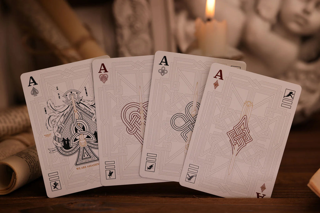 Assassin's Creed Legacy Playing Cards - WHITE/BLACK HIDDEN BLADE Edition