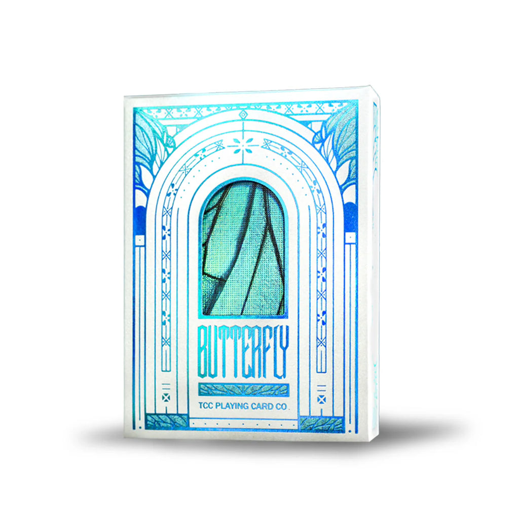 Prism Blue Morpho Playing Cards by TCC Fashion
