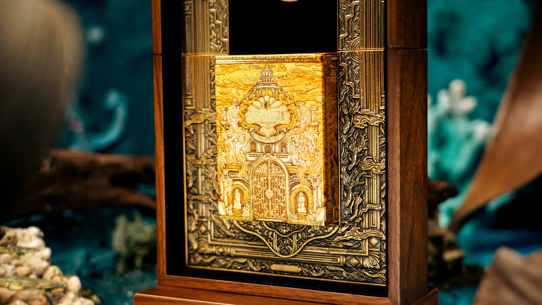 Atlantis Playing Cards by ARK— Collection Walnut Box Set