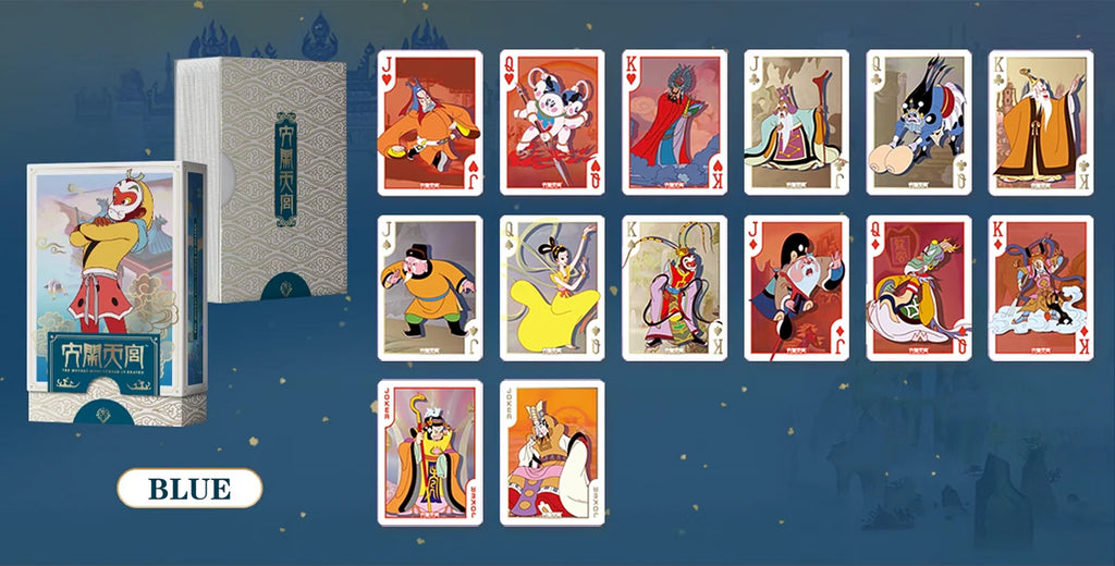 Celestial Palace Boxset (3 Cold Foil Decks)-The Monkey King : Havoc in Heaven Playing Cards by TCC