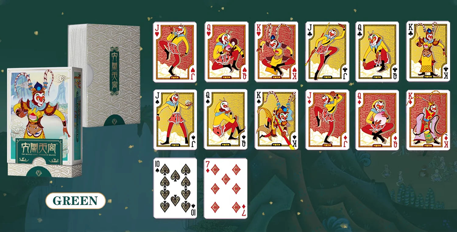 Celestial Palace Boxset (3 Cold Foil Decks)-The Monkey King : Havoc in Heaven Playing Cards by TCC