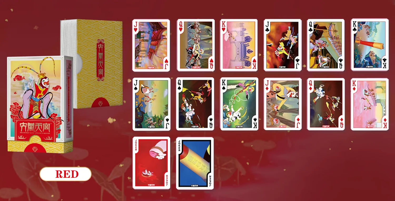 Celestial Palace Boxset (3 Cold Foil Decks)-The Monkey King : Havoc in Heaven Playing Cards by TCC