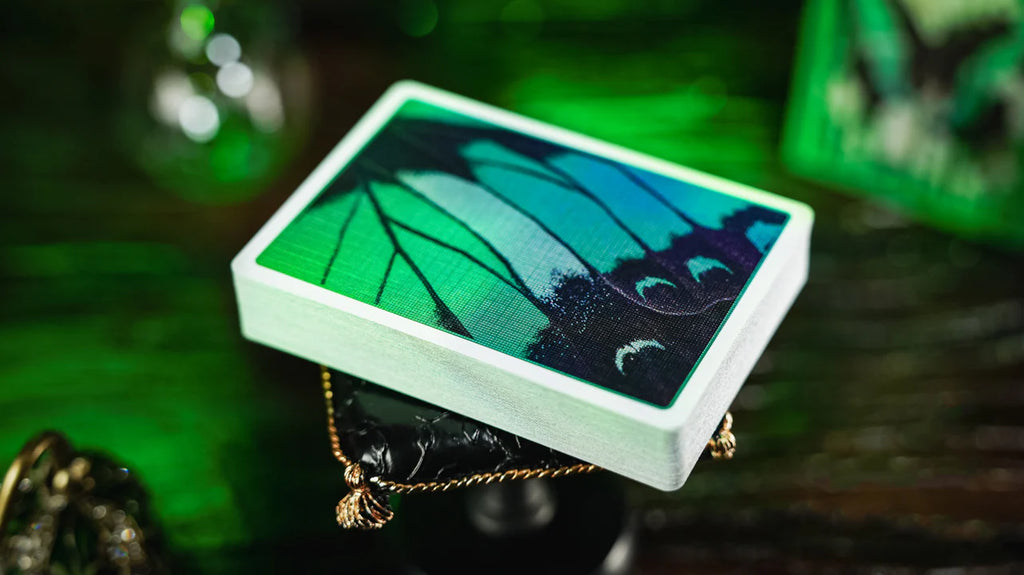 Emerald Green Morpho Playing Cards by TCC Fashion