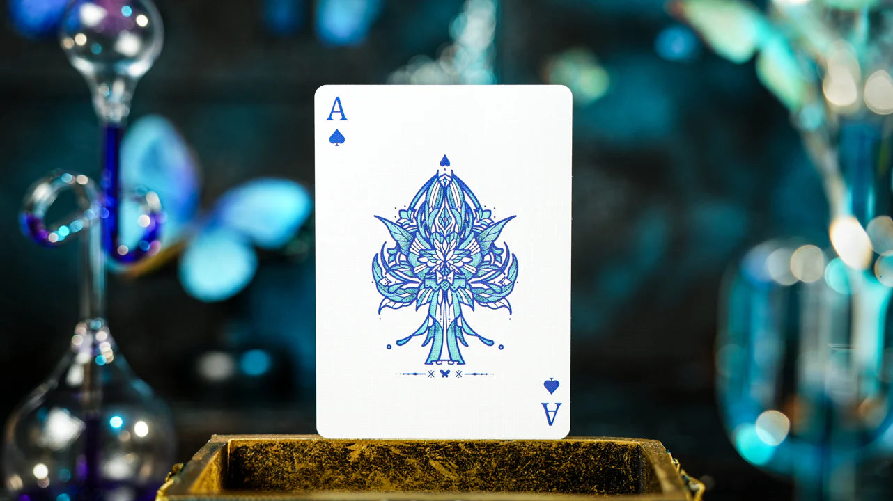 Prism Blue Morpho Playing Cards by TCC Fashion