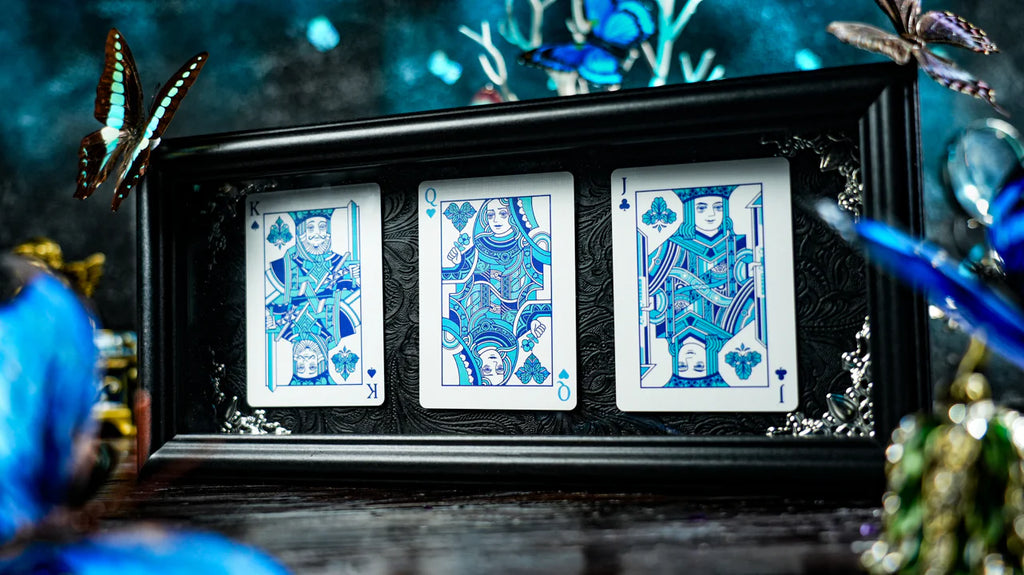 Prism Blue Morpho Playing Cards by TCC Fashion