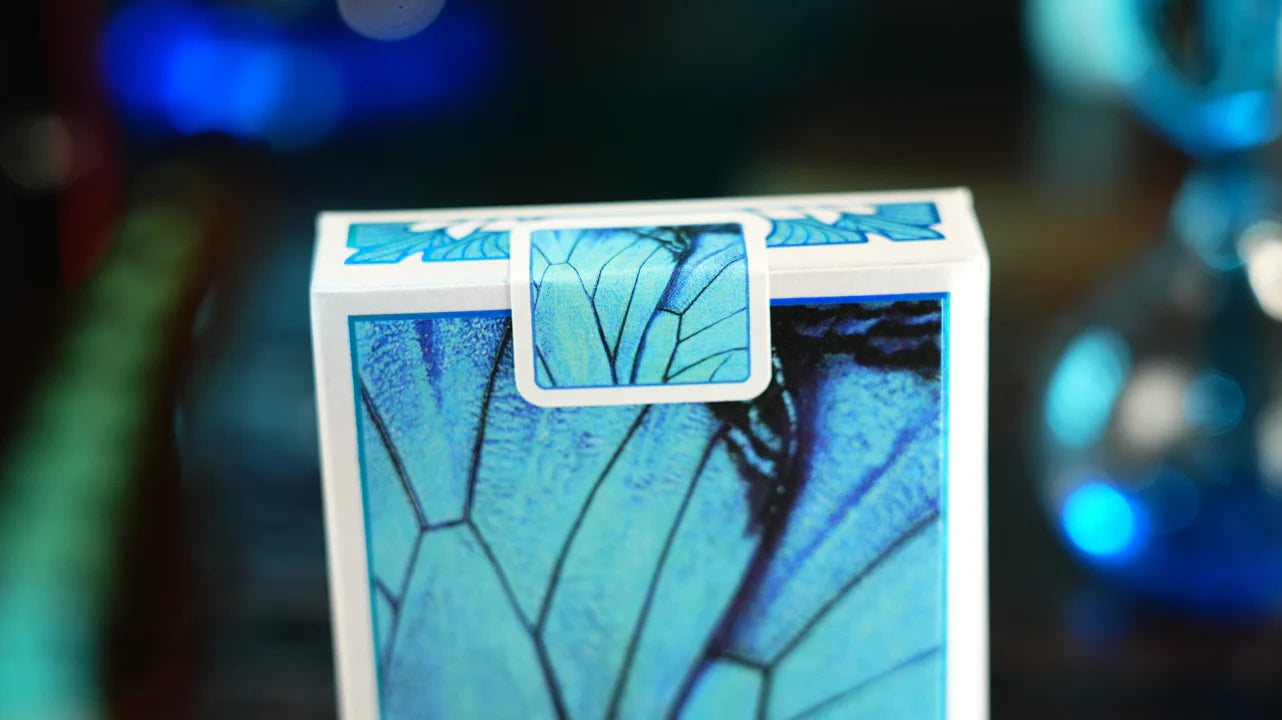 Prism Blue Morpho Playing Cards by TCC Fashion
