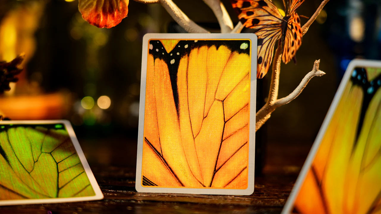 Amber Golden Morpho Playing Cards by TCC Fashion