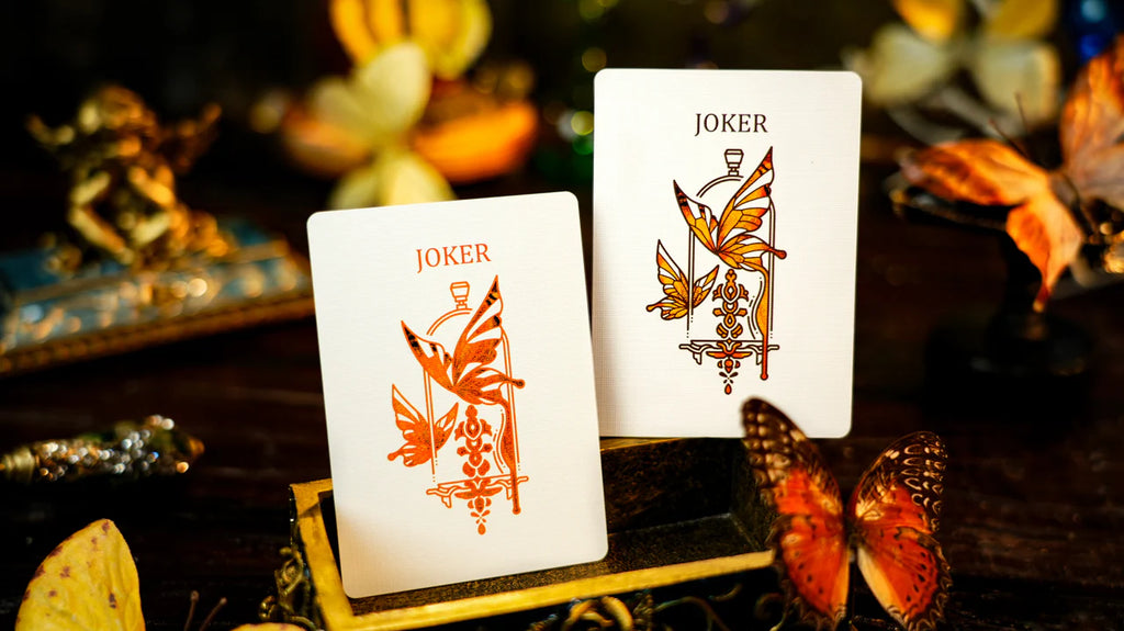 Amber Golden Morpho Playing Cards by TCC Fashion