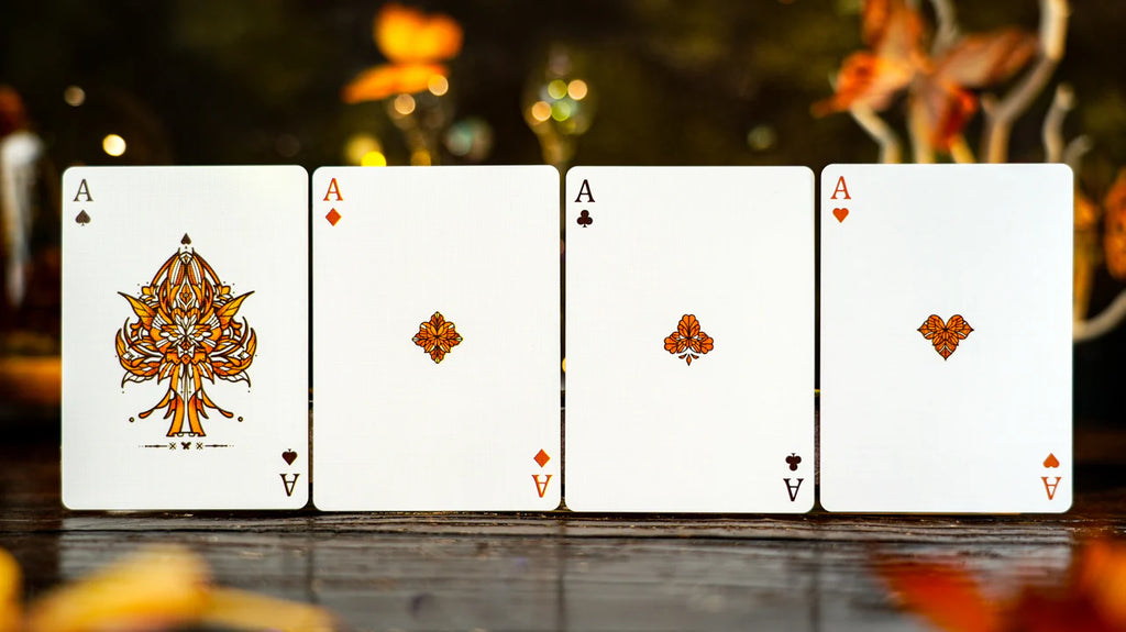 Amber Golden Morpho Playing Cards by TCC Fashion