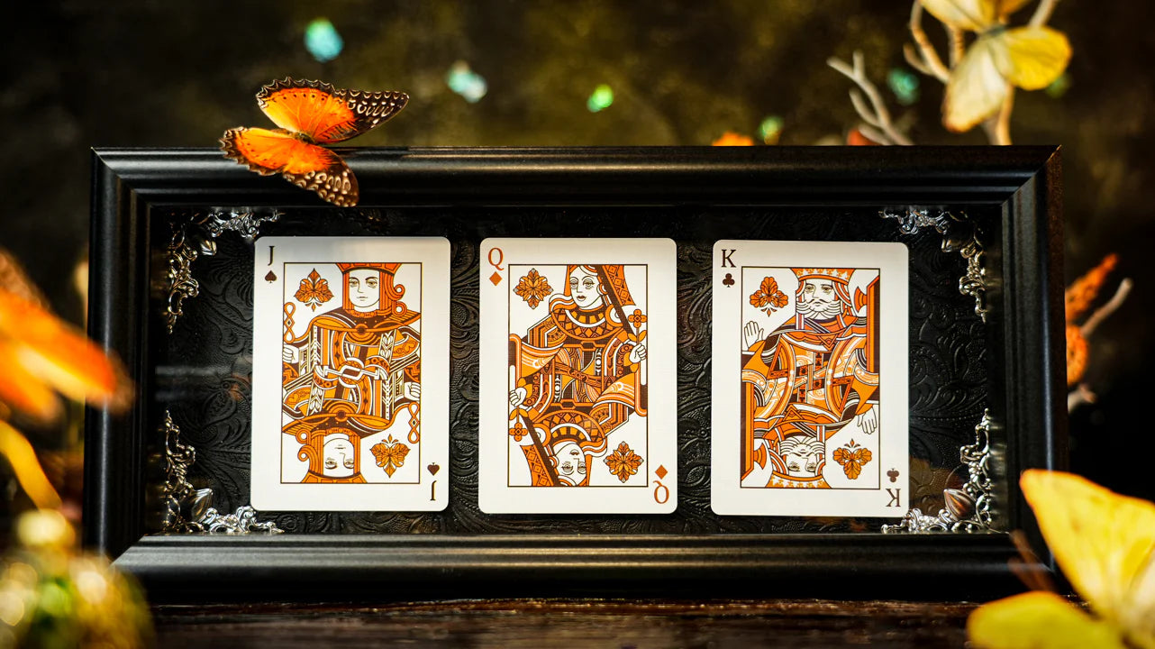 Amber Golden Morpho Playing Cards by TCC Fashion