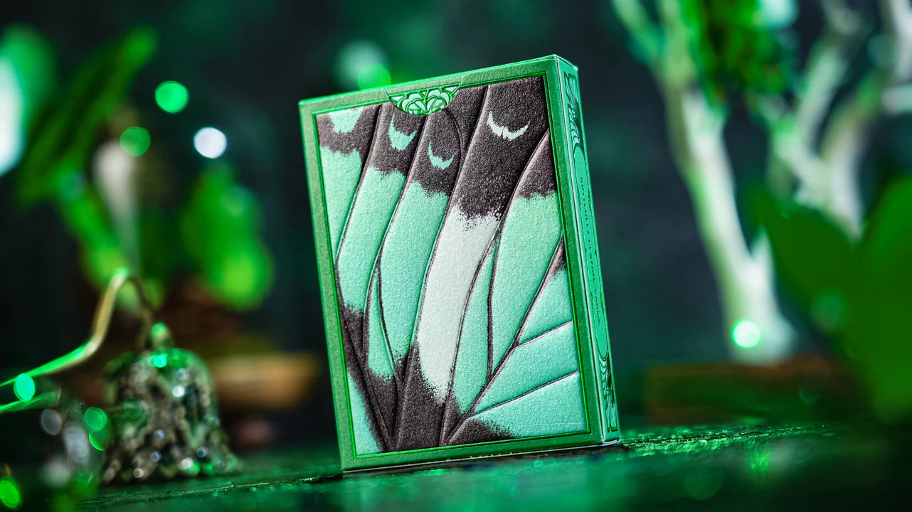 Emerald Green Morpho Playing Cards by TCC Fashion