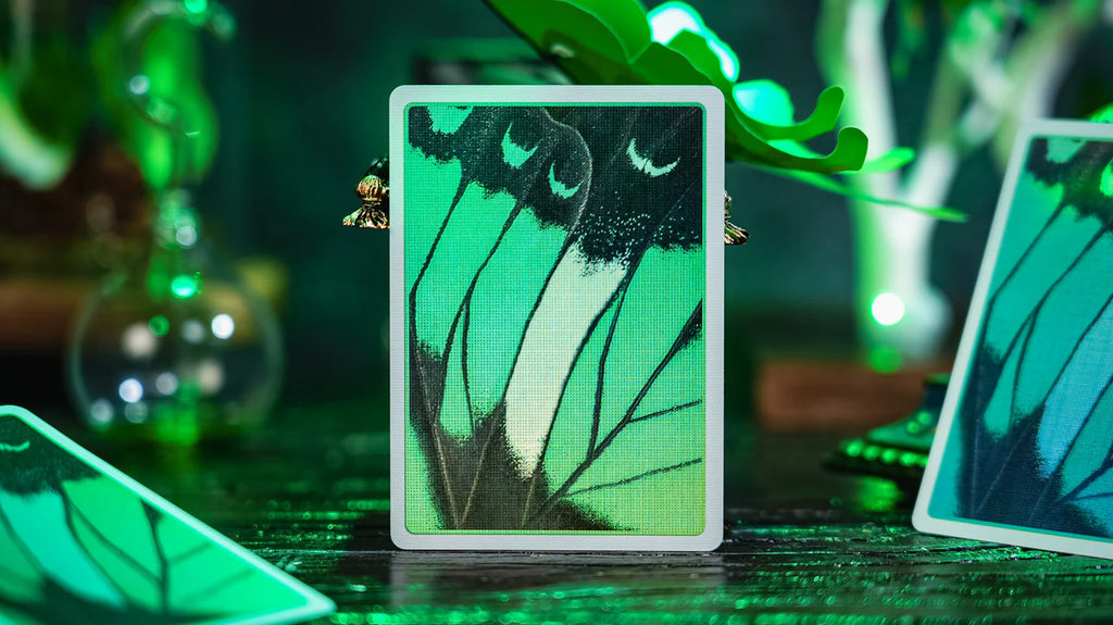 Emerald Green Morpho Playing Cards by TCC Fashion