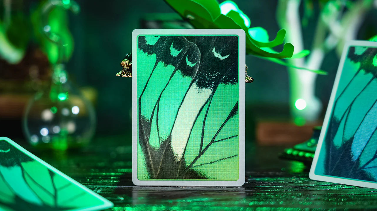 Emerald Green Morpho Playing Cards by TCC Fashion