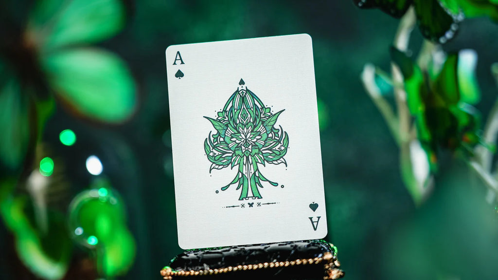 Emerald Green Morpho Playing Cards by TCC Fashion
