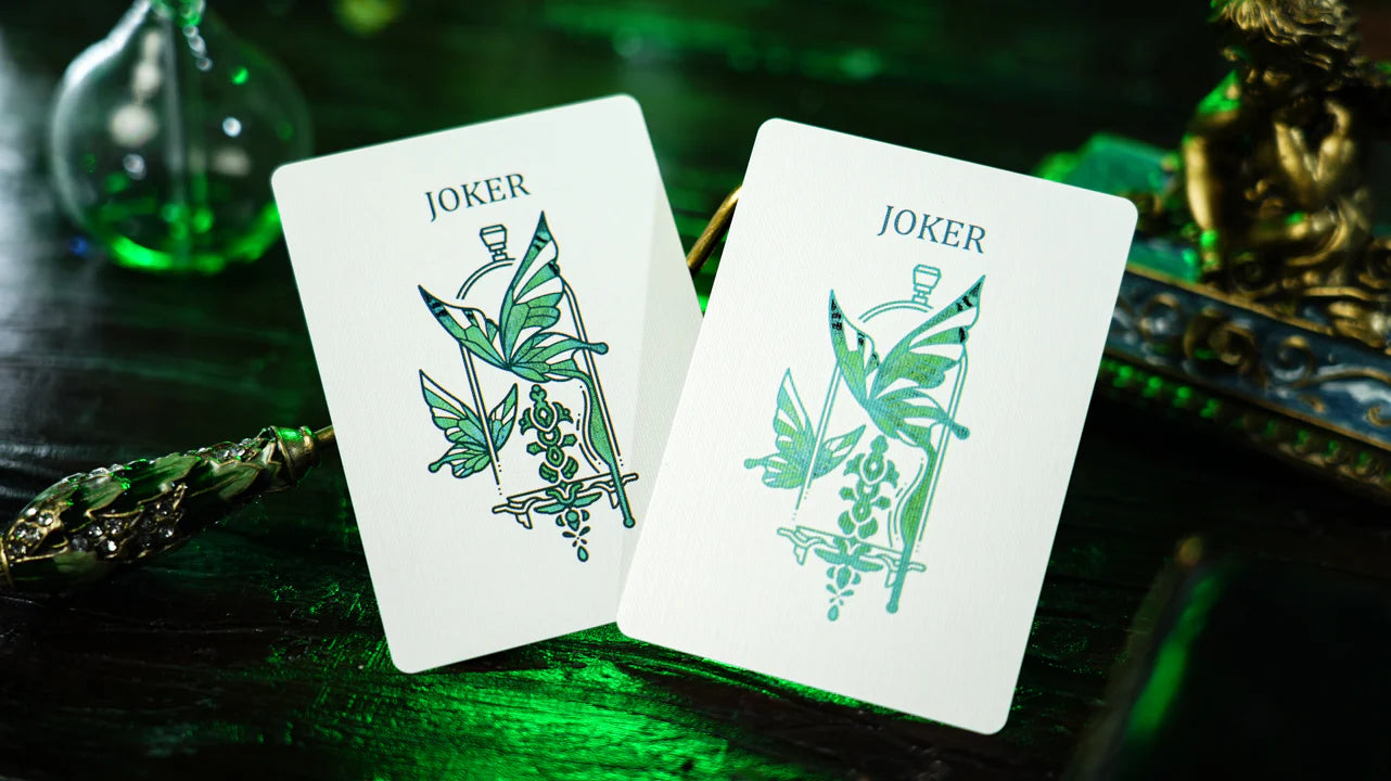 Emerald Green Morpho Playing Cards by TCC Fashion