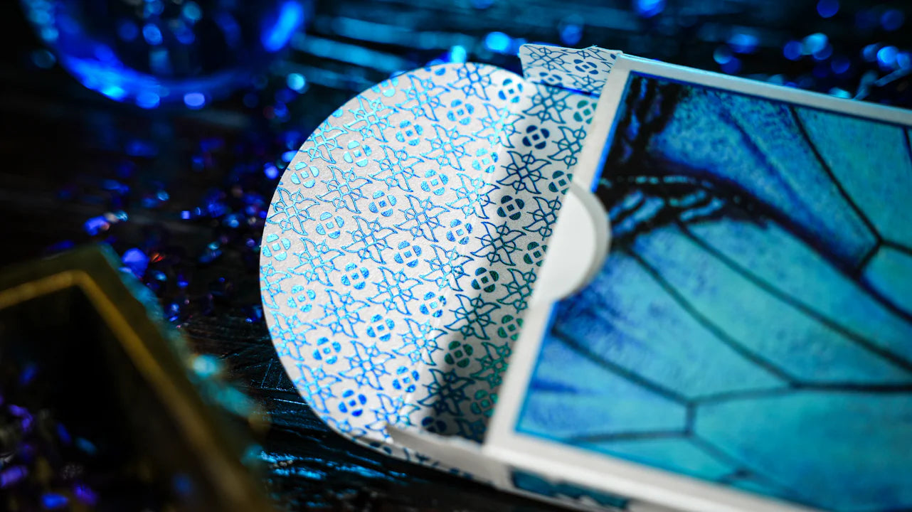 Prism Blue Morpho Playing Cards by TCC Fashion