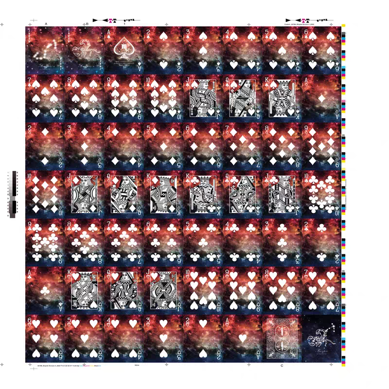 Bicycle 12 Zodiac Signs Uncut Sheet