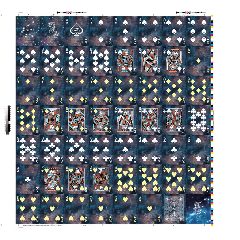 Bicycle 12 Zodiac Signs Uncut Sheet