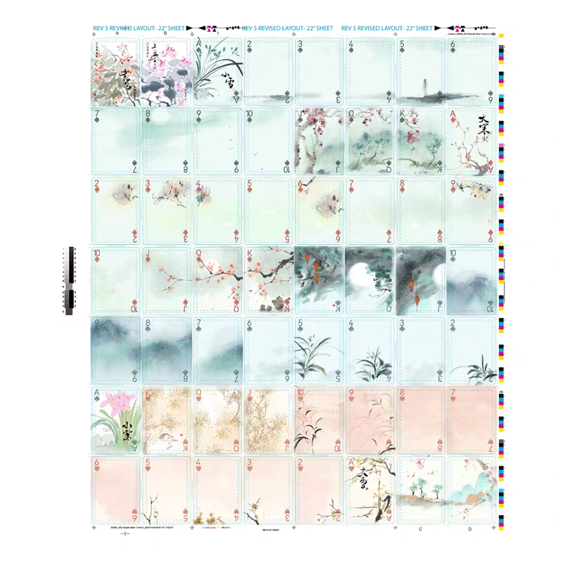 Bicycle Four Seasons Uncut Sheet