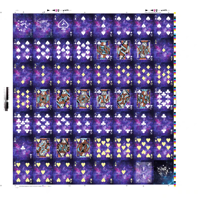 Bicycle 12 Zodiac Signs Uncut Sheet
