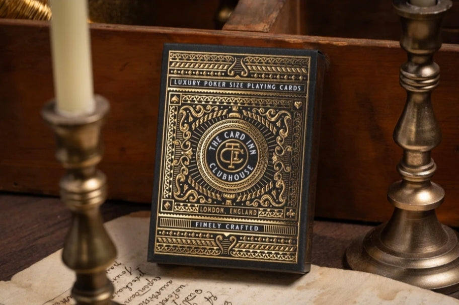 TCI Clubhouse Playing Cards (Black & Gold) - The Card Inn