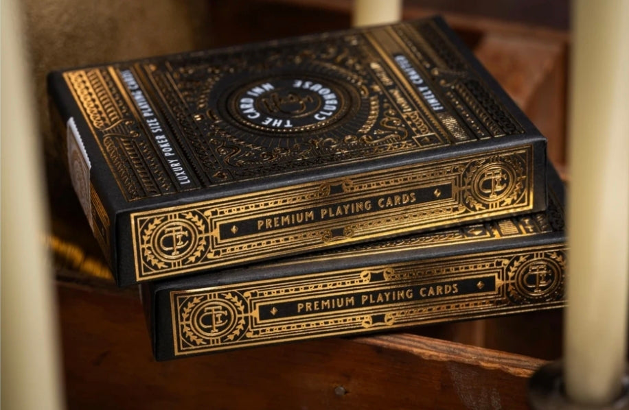 TCI Clubhouse Playing Cards (Black & Gold) - The Card Inn