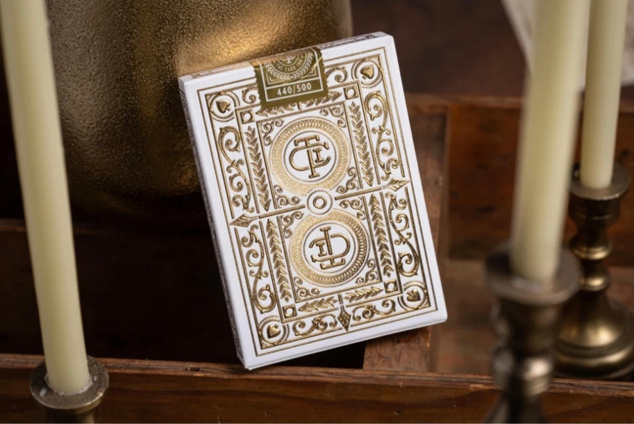 TCI Clubhouse Playing Cards (White & Gold) - The Card Inn