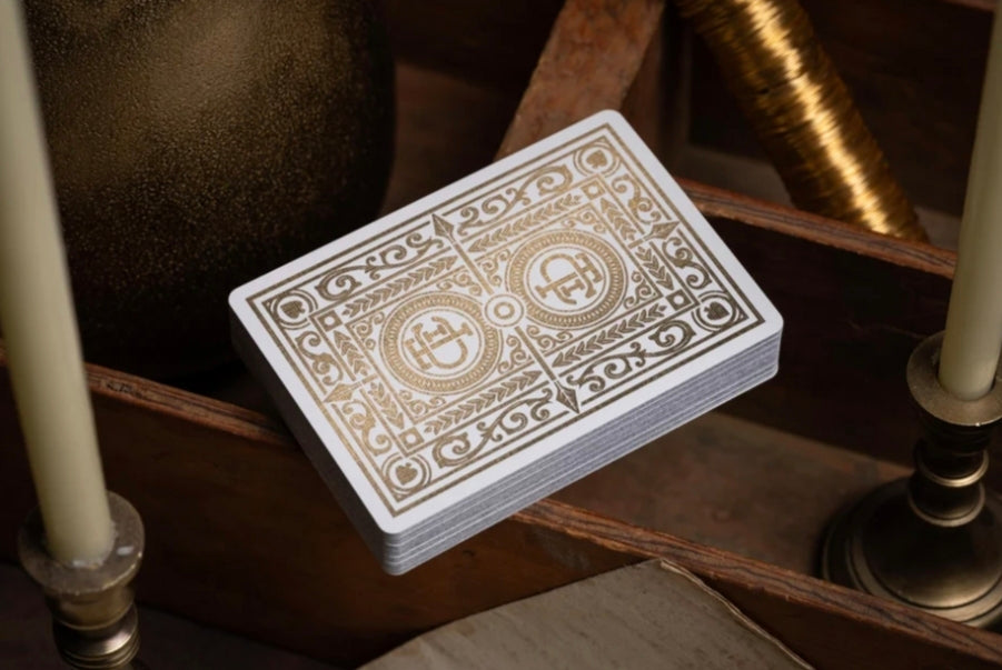 TCI Clubhouse Playing Cards (White & Gold) - The Card Inn